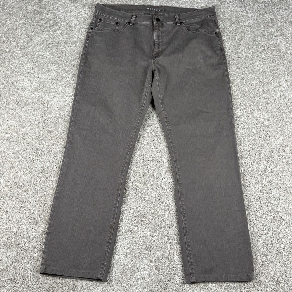 Mott and Bow Mens 5 Pocket Travel Chino Pants Mens Performance Office Slim 36x30